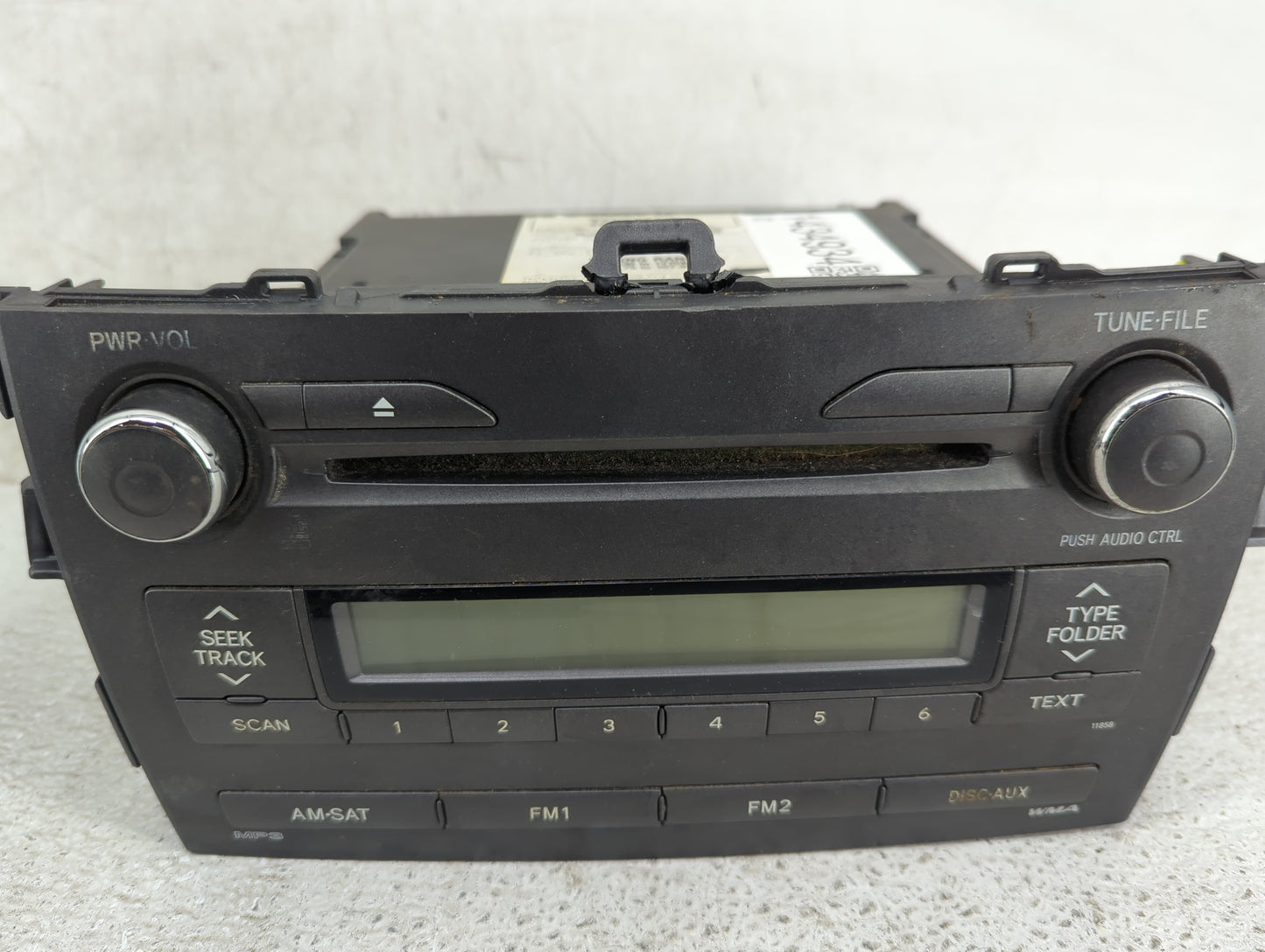 2011-2012 Toyota Corolla Radio AM FM Cd Player Receiver Replacement P/N:86120-02E60 MHA06016 Fits Fits 2011 2012 OEM Used Au