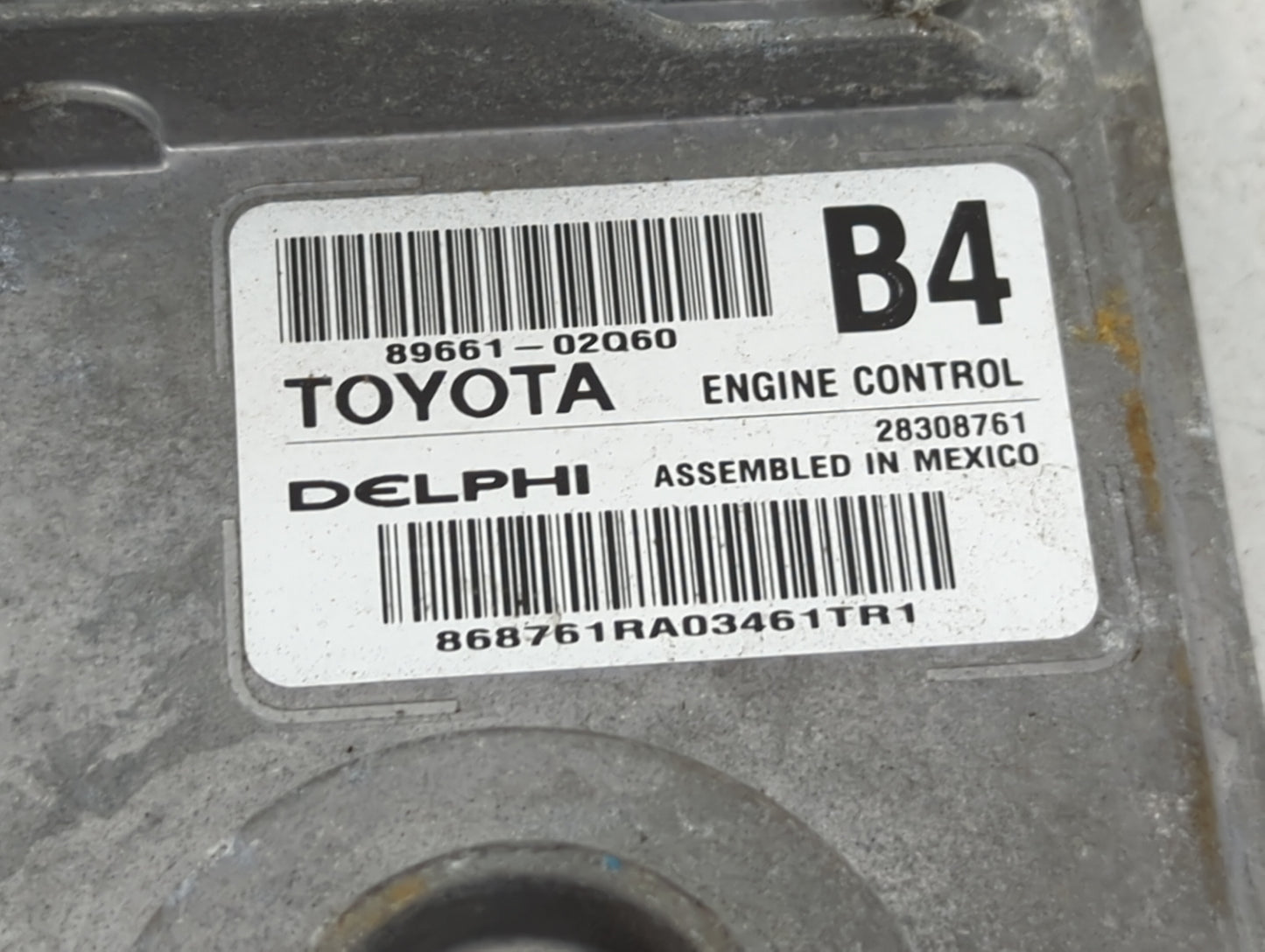 2011 Toyota Corolla PCM Engine Control Computer ECU ECM PCU OEM P/N:89661-02Q60 28308761 Fits OEM Used Auto Parts - Oemuseda