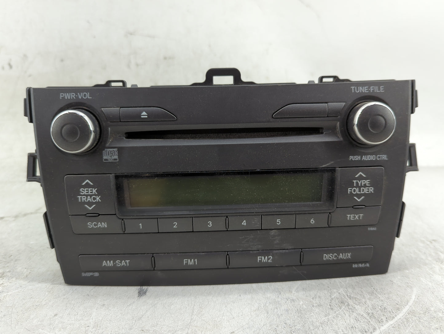 2011-2012 Toyota Corolla Radio AM FM Cd Player Receiver Replacement P/N:86120-12E90 Fits Fits 2011 2012 OEM Used Auto Parts 