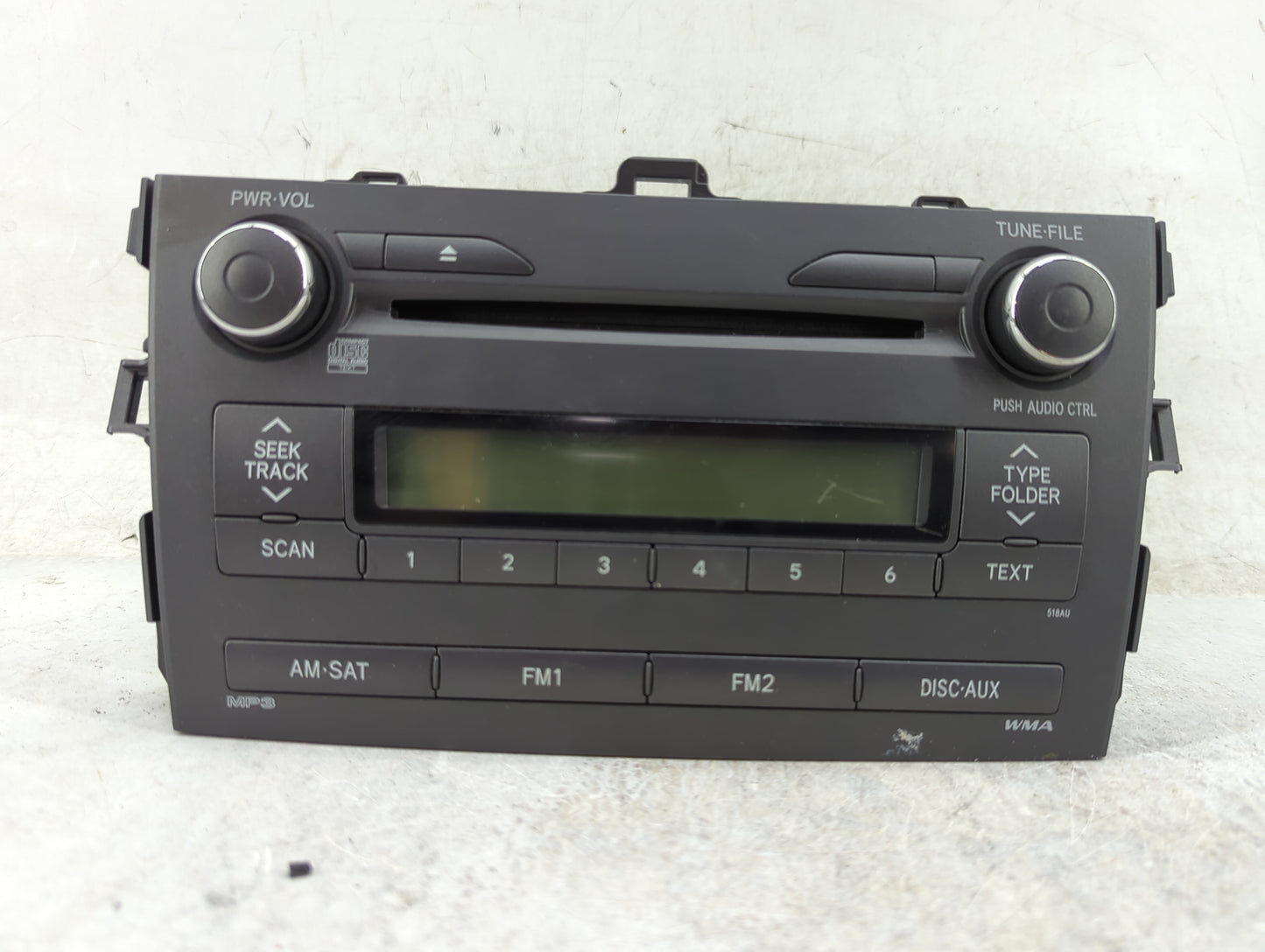 2011-2012 Toyota Corolla Radio AM FM Cd Player Receiver Replacement P/N:86120-12E90 CQ-JS70E34D Fits Fits 2011 2012 OEM Used
