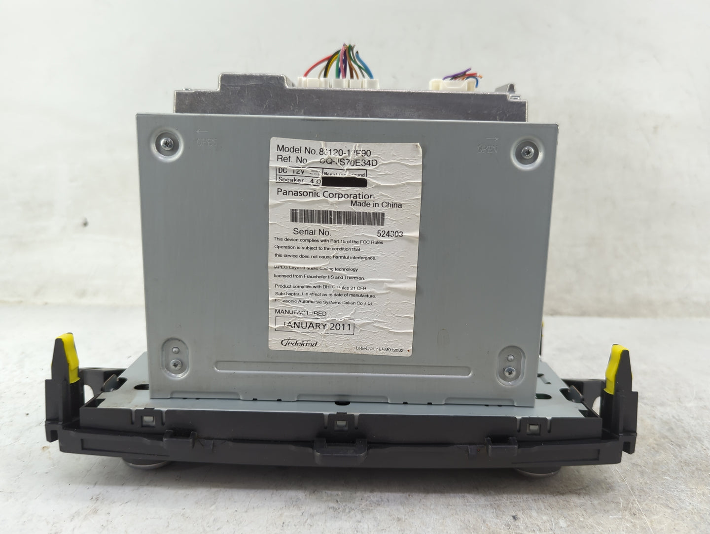2011-2012 Toyota Corolla Radio AM FM Cd Player Receiver Replacement P/N:86120-12E90 CQ-JS70E34D Fits Fits 2011 2012 OEM Used