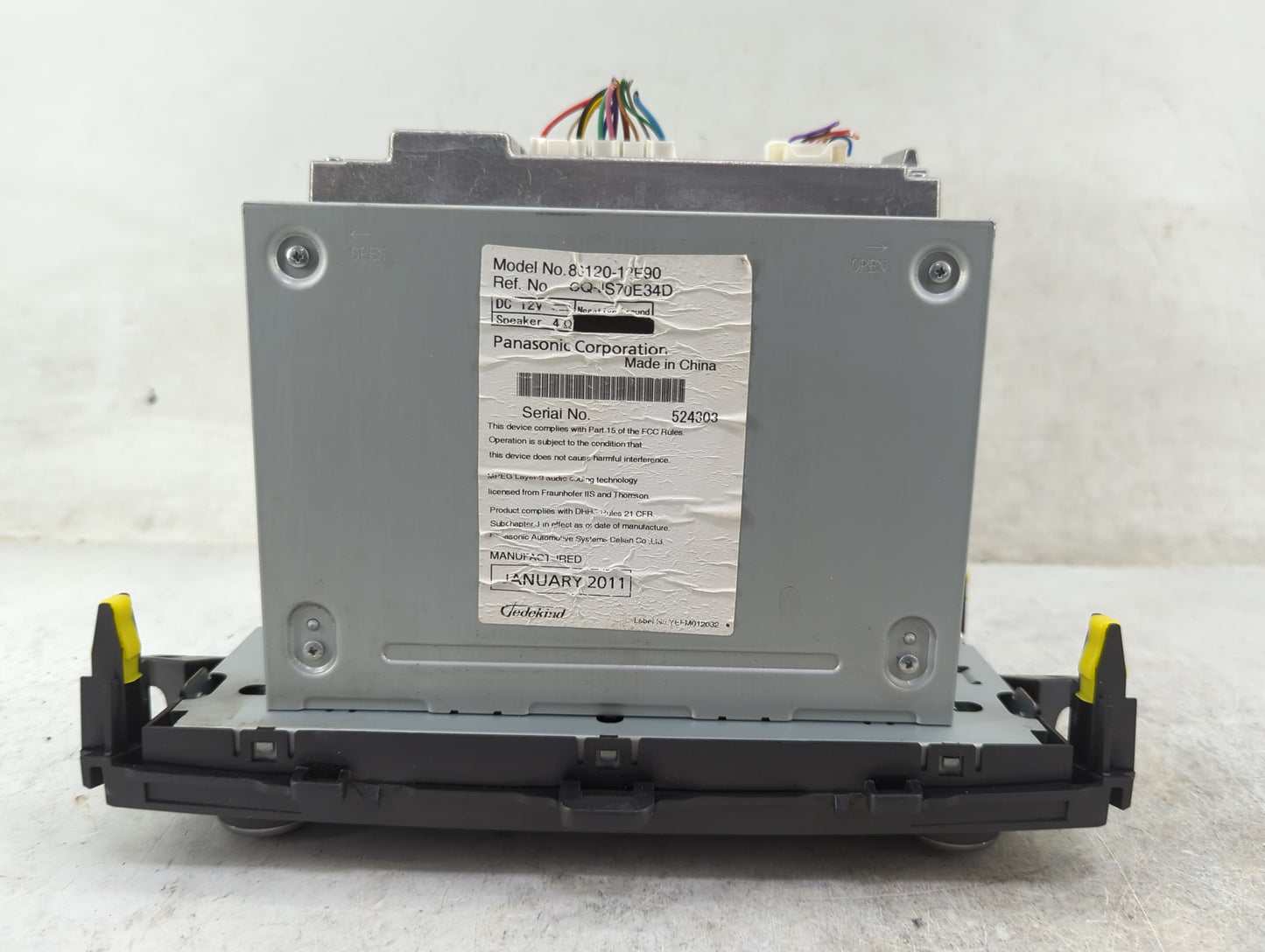 2011-2012 Toyota Corolla Radio AM FM Cd Player Receiver Replacement P/N:86120-12E90 CQ-JS70E34D Fits Fits 2011 2012 OEM Used