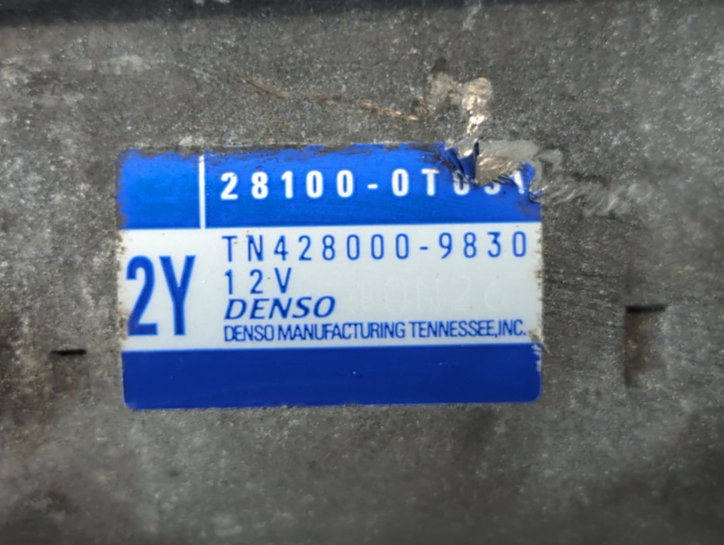 2009-2016 Toyota Corolla Car Starter Motor Solenoid OEM P/N:TN428000-9830 28100-0T050 Fits OEM Used Auto Parts - Oemusedauto
