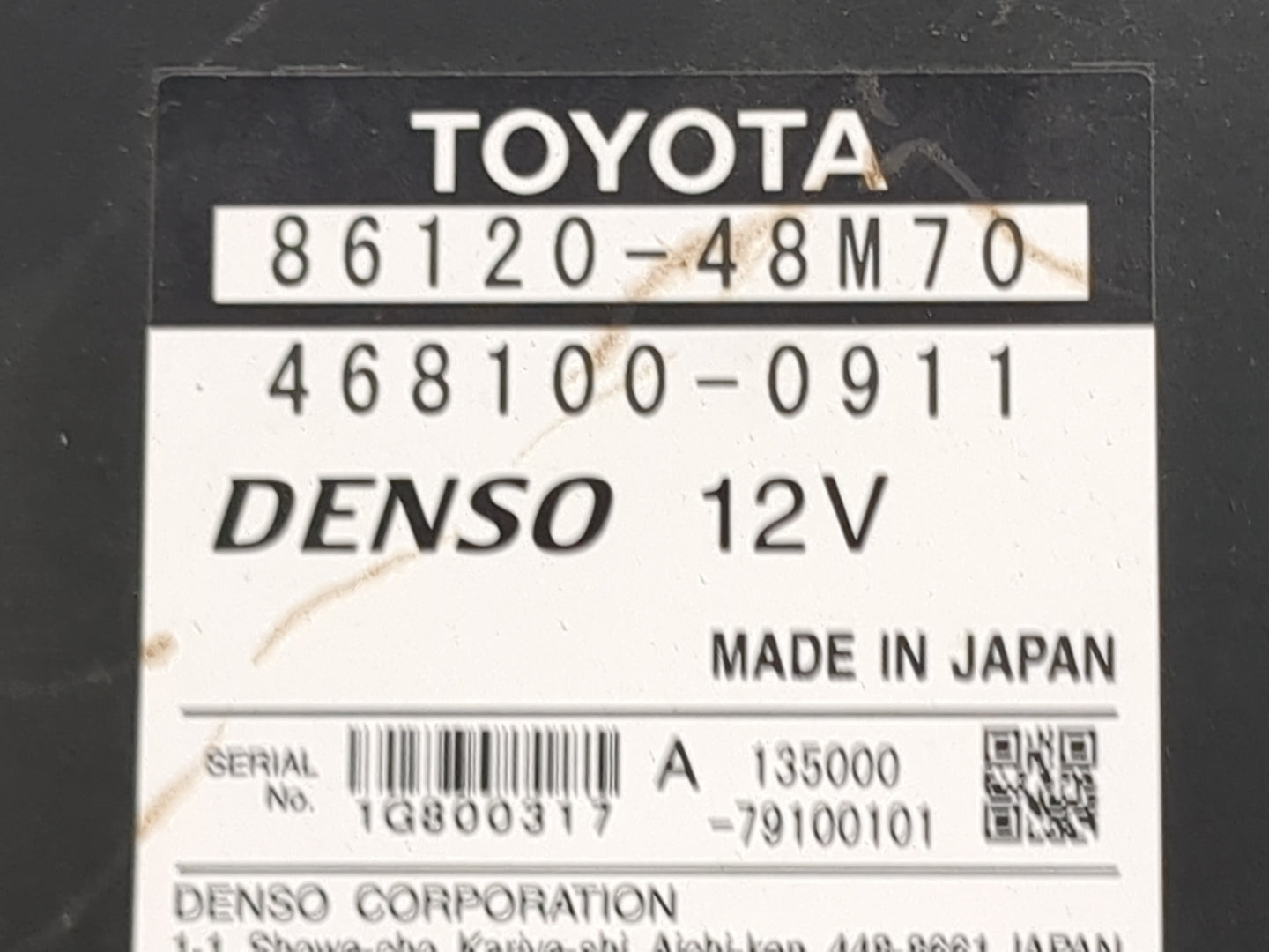 2011-2013 Toyota Highlander Radio AM FM Cd Player Receiver Replacement P/N:86120-48M70 468100-0911 Fits Fits 2011 2012 2013 