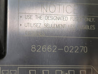 2009-2014 Toyota Matrix Fusebox Fuse Box Panel Relay Module P/N:82662-02270 Fits Fits 2009 2010 2011 2012 2013 2014 OEM Used