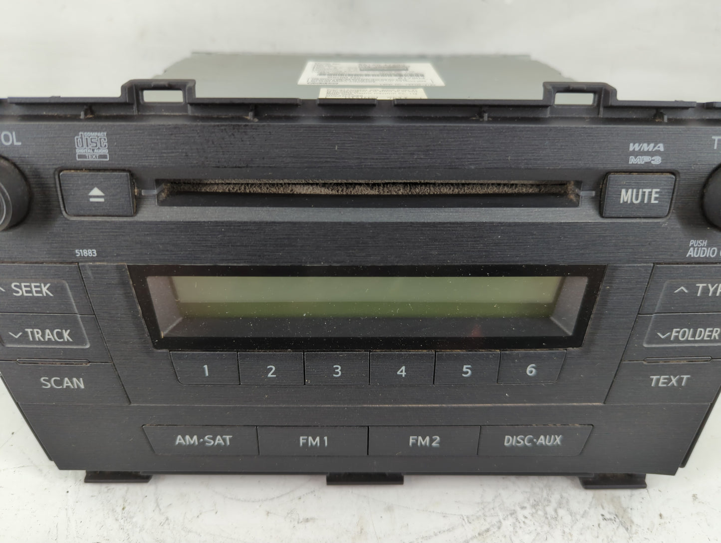 2010-2011 Toyota Prius Radio AM FM Cd Player Receiver Replacement P/N:86120-47290 Fits Fits 2010 2011 OEM Used Auto Parts - 