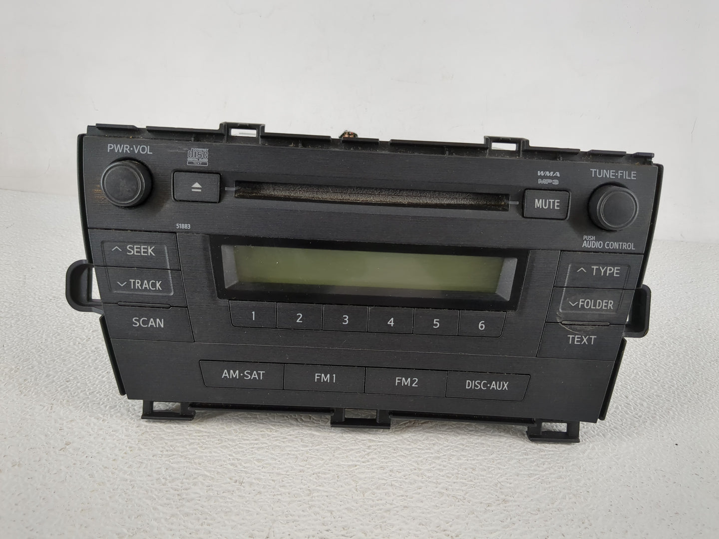 2010-2011 Toyota Prius Radio AM FM Cd Player Receiver Replacement P/N:86120-47290 Fits Fits 2010 2011 OEM Used Auto Parts - 