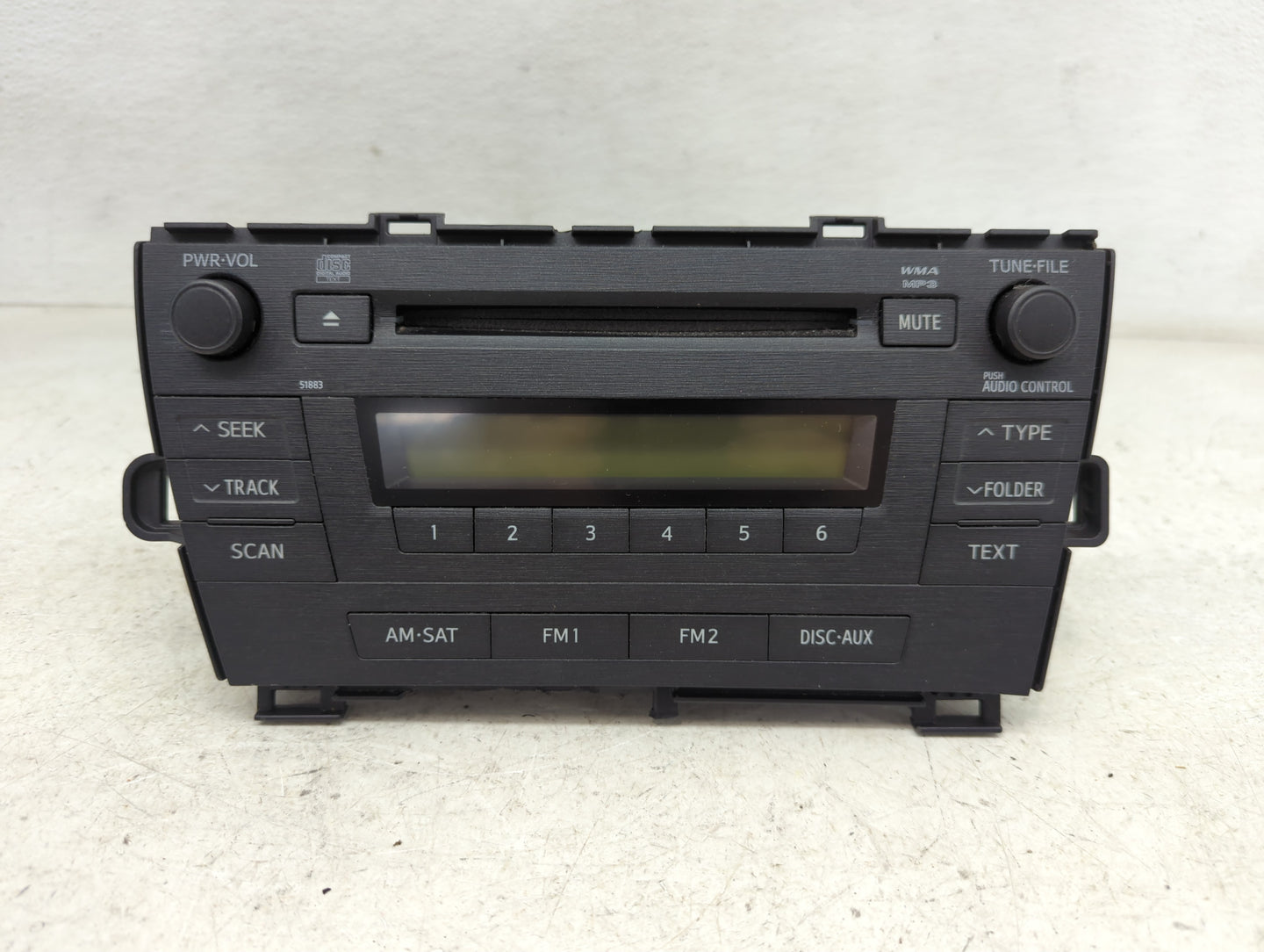 2010-2011 Toyota Prius Radio AM FM Cd Player Receiver Replacement P/N:86120-47290 Fits Fits 2010 2011 OEM Used Auto Parts - 
