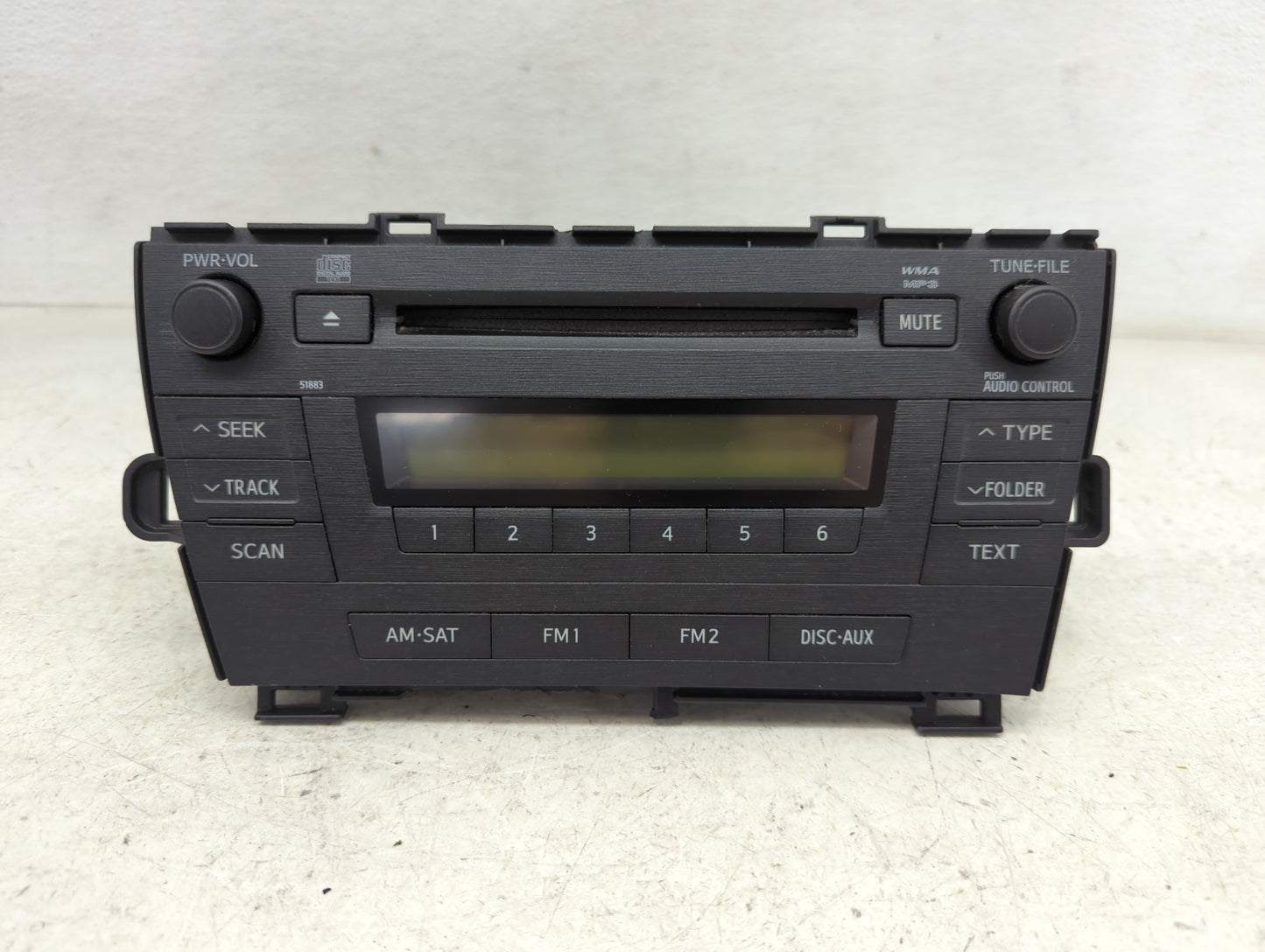 2010-2011 Toyota Prius Radio AM FM Cd Player Receiver Replacement P/N:86120-47290 Fits Fits 2010 2011 OEM Used Auto Parts - 