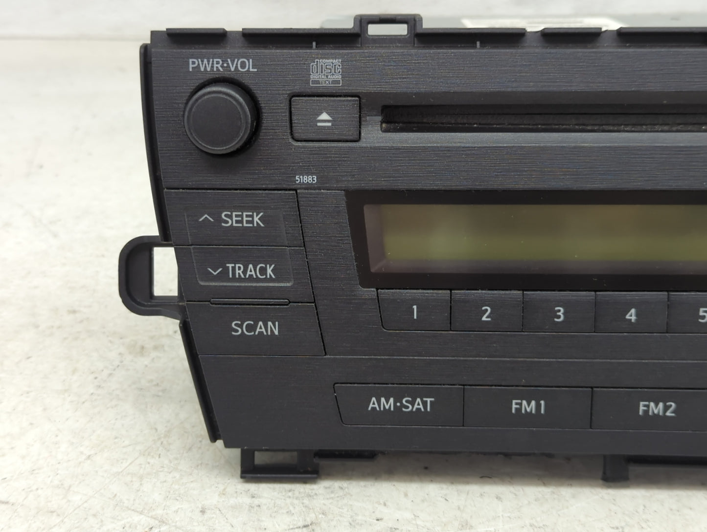 2010-2011 Toyota Prius Radio AM FM Cd Player Receiver Replacement P/N:86120-47290 Fits Fits 2010 2011 OEM Used Auto Parts - 