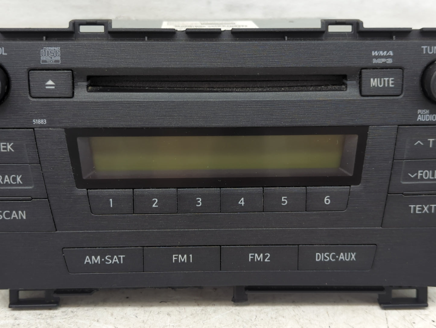 2010-2011 Toyota Prius Radio AM FM Cd Player Receiver Replacement P/N:86120-47290 Fits Fits 2010 2011 OEM Used Auto Parts - 