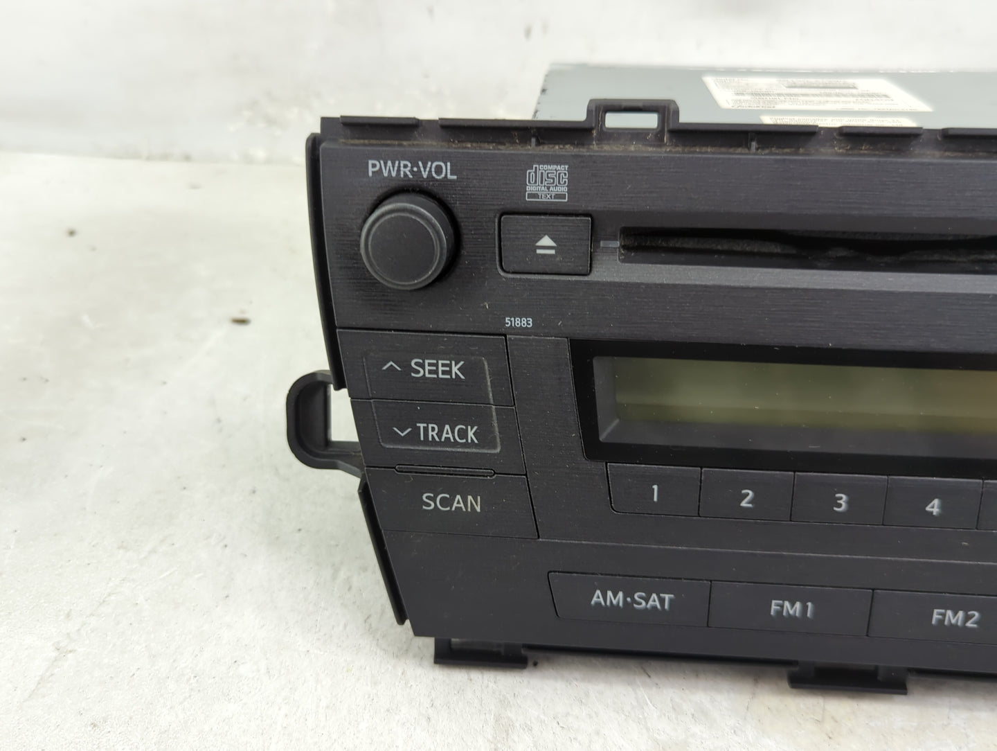 2010-2011 Toyota Prius Radio AM FM Cd Player Receiver Replacement P/N:86120-47290 CQ-JS0960AJ Fits Fits 2010 2011 OEM Used A