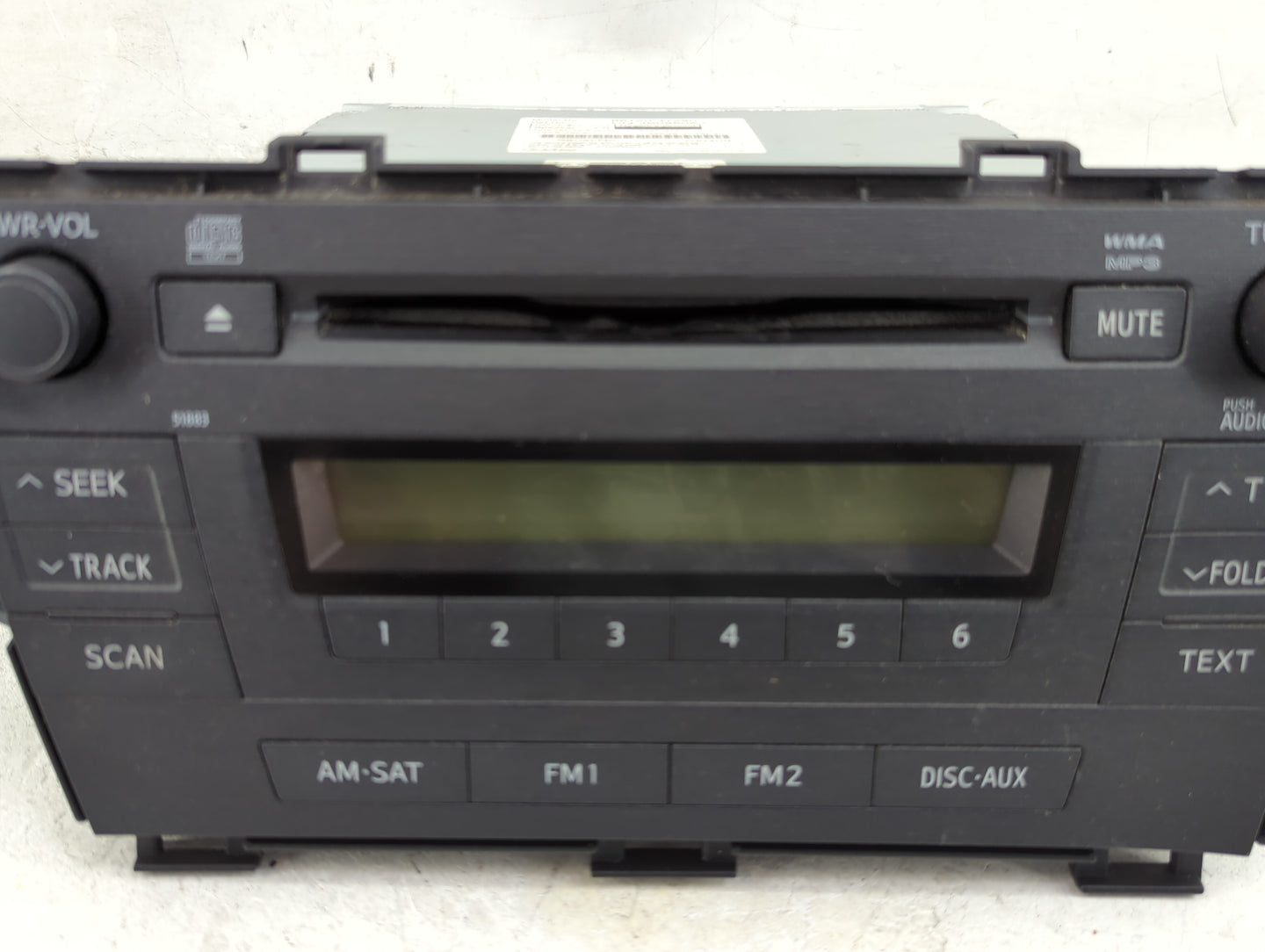 2010-2011 Toyota Prius Radio AM FM Cd Player Receiver Replacement P/N:86120-47290 CQ-JS0960AJ Fits Fits 2010 2011 OEM Used A
