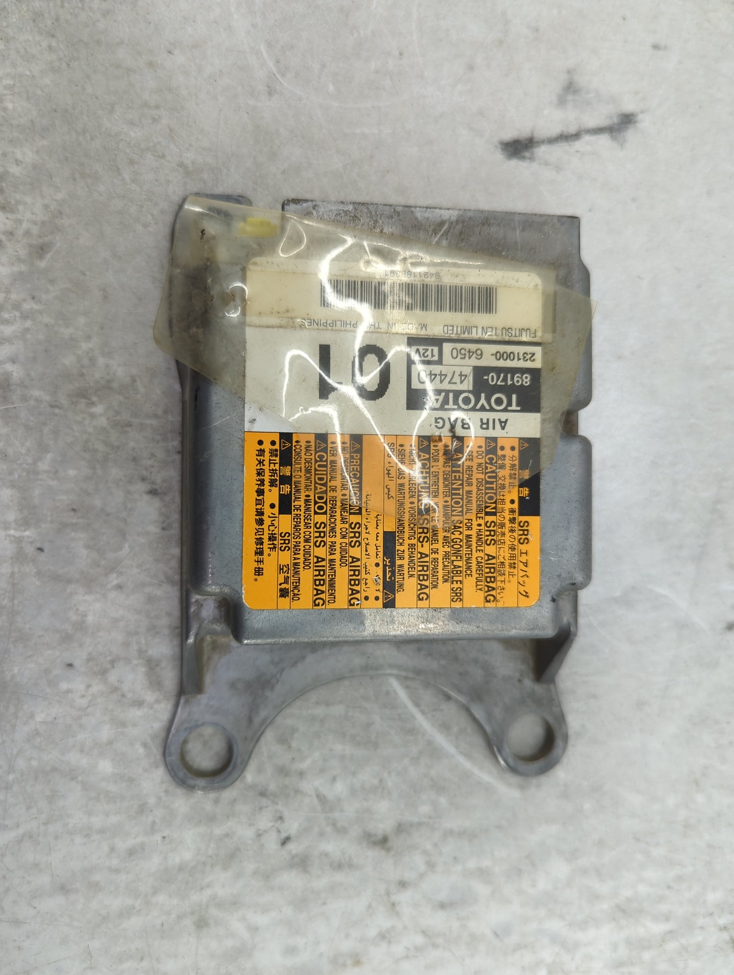 2010-2012 Toyota Prius Safety Restraint Srs Airbag Control Module - Oemusedautoparts1.com