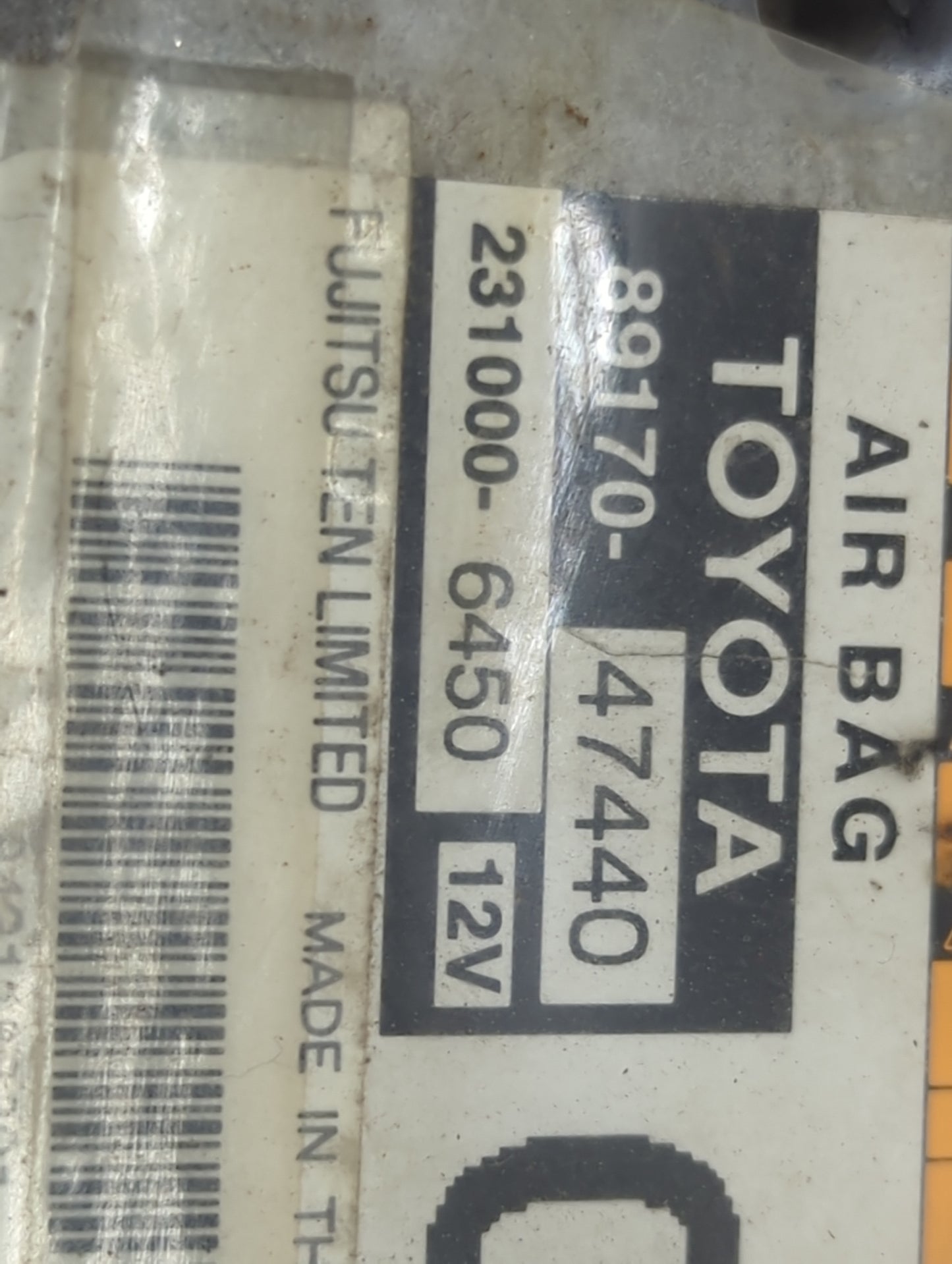 2010-2012 Toyota Prius Safety Restraint Srs Airbag Control Module - Oemusedautoparts1.com