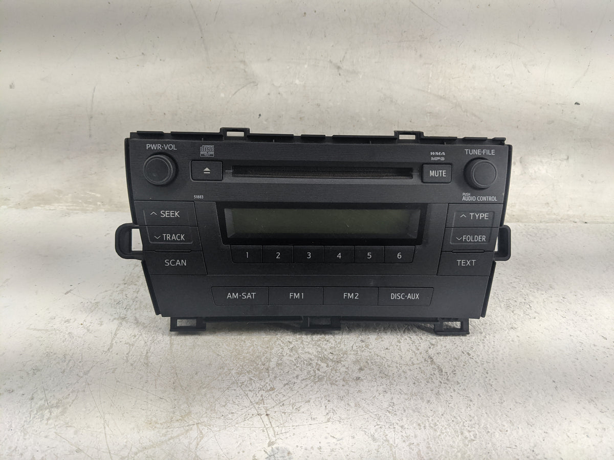 2010-2011 Toyota Prius Radio AM FM Cd Player Receiver Replacement P/N:86120-47290 CQ-JS0960AJ Fits Fits 2010 2011 OEM Used A