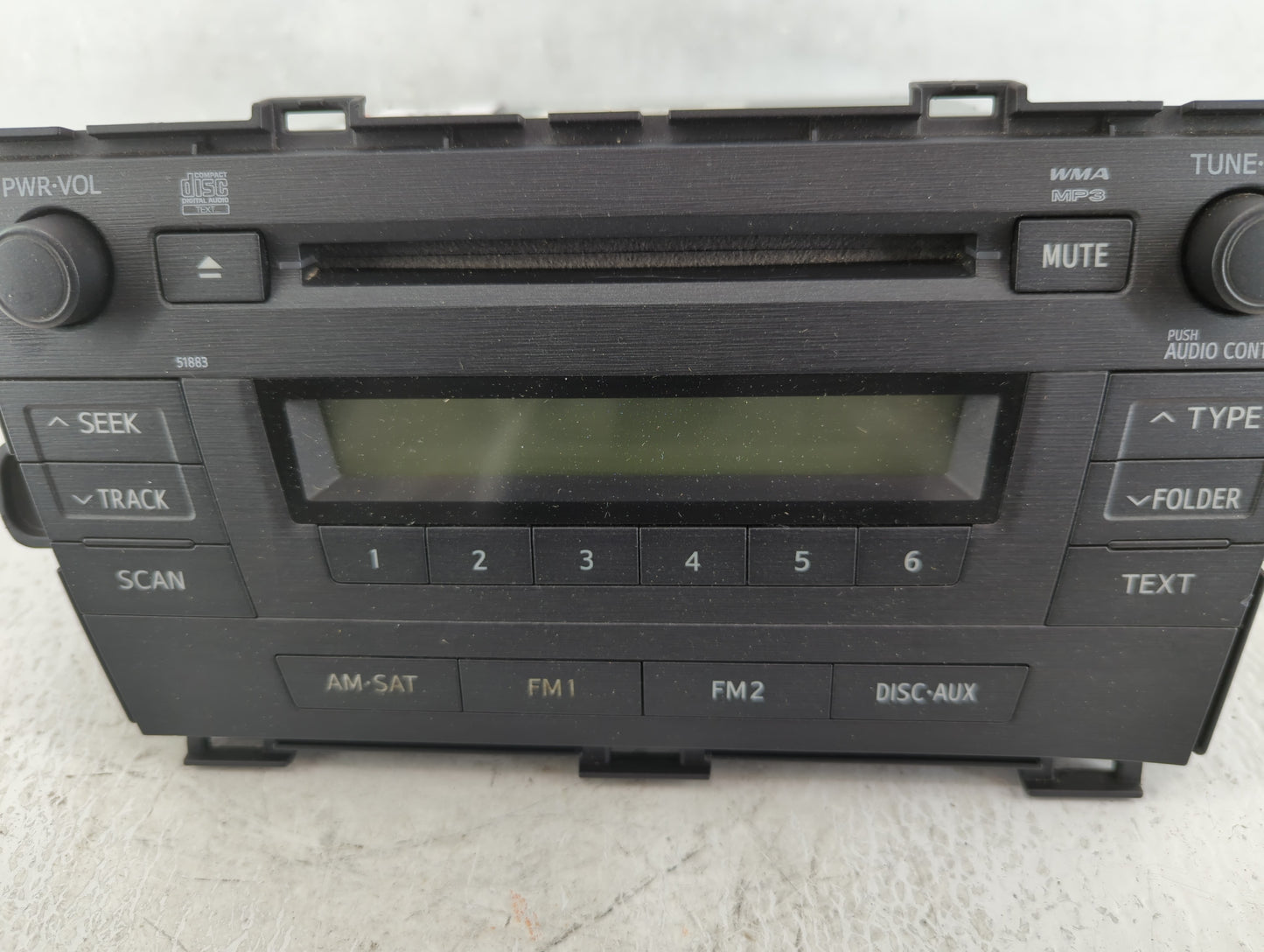 2010-2011 Toyota Prius Radio AM FM Cd Player Receiver Replacement P/N:86120-47290 Fits Fits 2010 2011 OEM Used Auto Parts - 