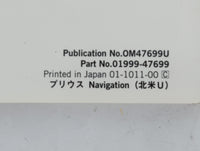 2011 Toyota Prius Owners Manual Book Guide P/N:01999-47699 OEM Used Auto Parts - Oemusedautoparts1.com