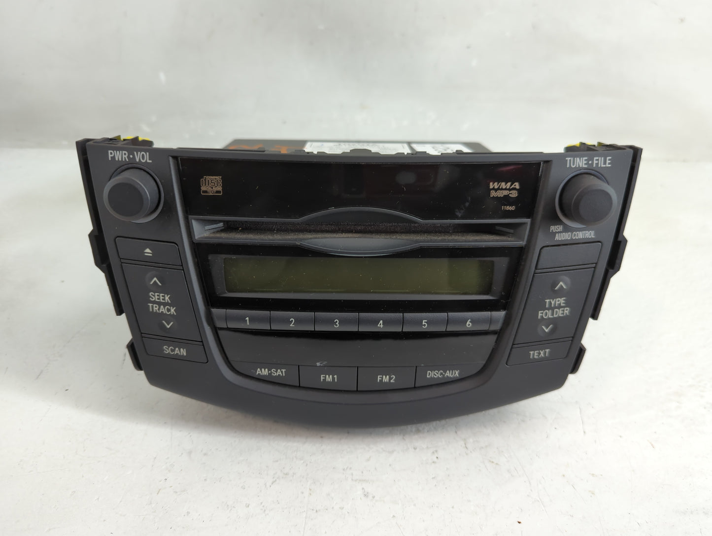 2010-2011 Toyota Rav4 Radio AM FM Cd Player Receiver Replacement P/N:86120-0R071 Fits Fits 2010 2011 OEM Used Auto Parts - O