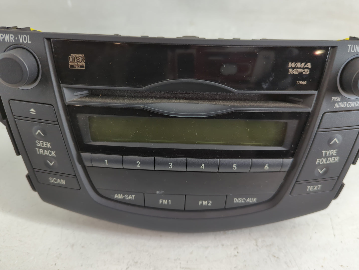 2010-2011 Toyota Rav4 Radio AM FM Cd Player Receiver Replacement P/N:86120-0R071 Fits Fits 2010 2011 OEM Used Auto Parts - O