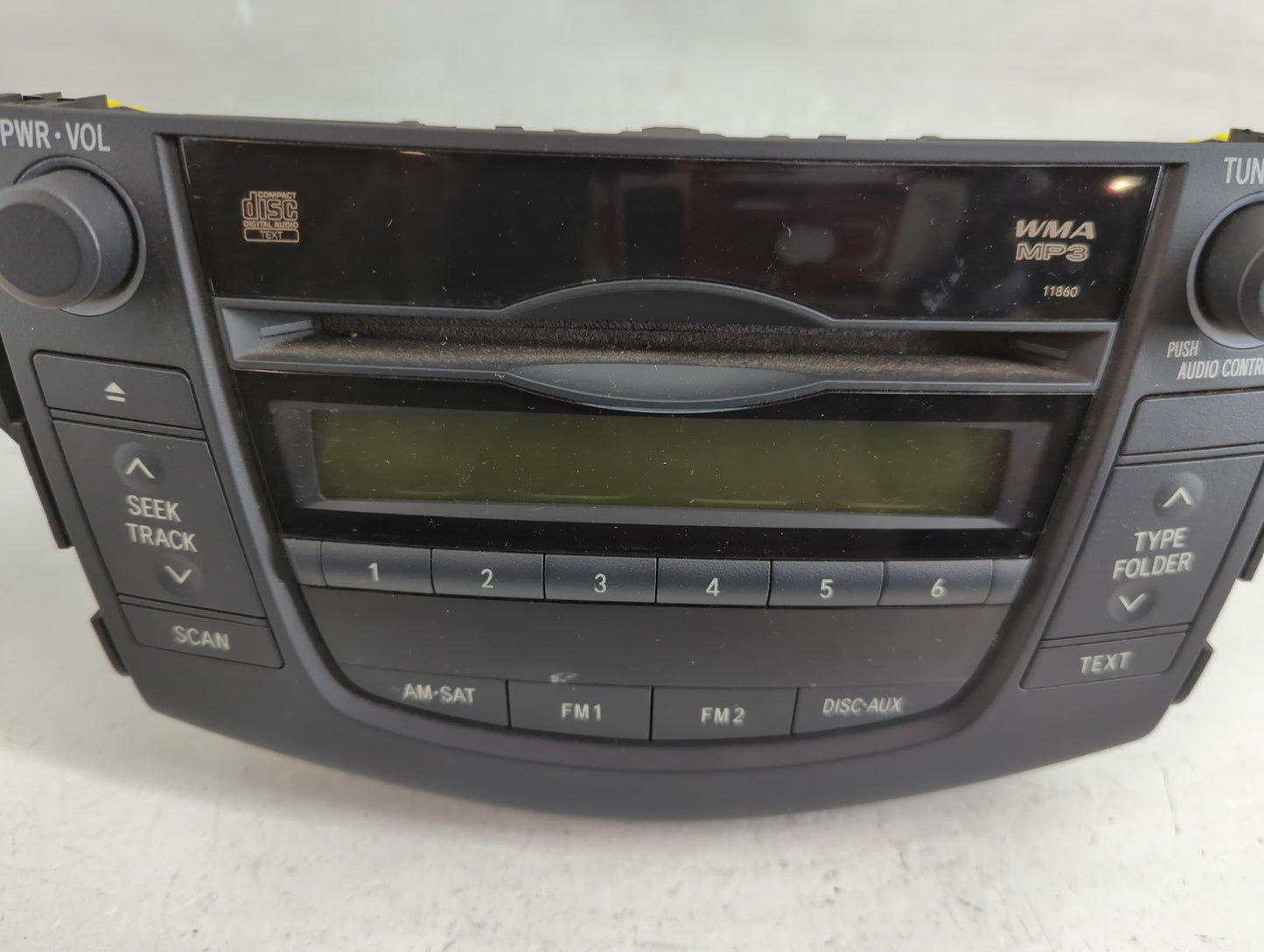 2010-2011 Toyota Rav4 Radio AM FM Cd Player Receiver Replacement P/N:86120-0R071 Fits Fits 2010 2011 OEM Used Auto Parts - O