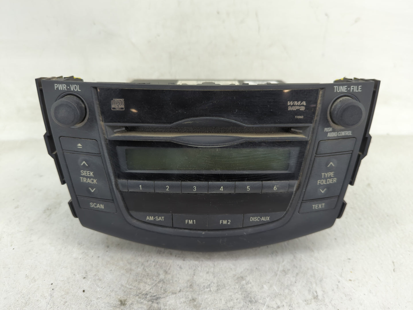 2010-2011 Toyota Rav4 Radio AM FM Cd Player Receiver Replacement P/N:86120-0R071 Fits Fits 2010 2011 OEM Used Auto Parts - O