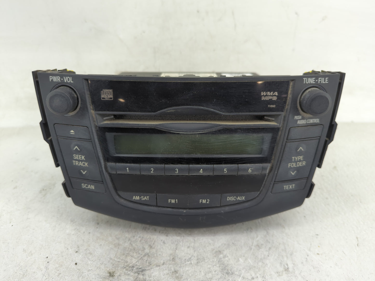 2010-2011 Toyota Rav4 Radio AM FM Cd Player Receiver Replacement P/N:86120-0R071 Fits Fits 2010 2011 OEM Used Auto Parts - O