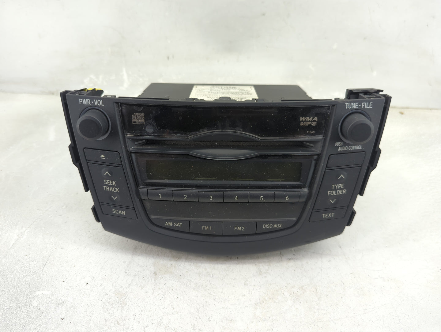 2010-2011 Toyota Rav4 Radio AM FM Cd Player Receiver Replacement P/N:86120-0R071 Fits Fits 2010 2011 OEM Used Auto Parts - O