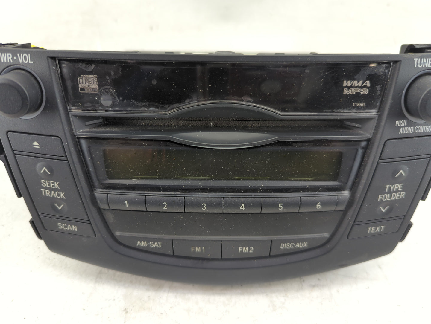 2010-2011 Toyota Rav4 Radio AM FM Cd Player Receiver Replacement P/N:86120-0R071 Fits Fits 2010 2011 OEM Used Auto Parts - O