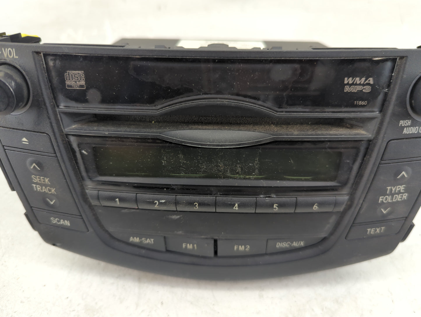 2010-2011 Toyota Rav4 Radio AM FM Cd Player Receiver Replacement P/N:86120-0R071 Fits Fits 2010 2011 OEM Used Auto Parts - O