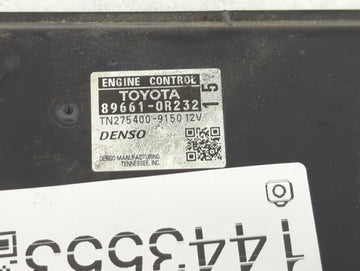 2011 Toyota Rav4 PCM Engine Control Computer ECU ECM PCU OEM P/N:89661-0R232 TN275400-9150 Fits OEM Used Auto Parts