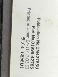 2011 Toyota Rav4 Owners Manual Book Guide P/N:OM42785U 01999-42785 OEM Used Auto Parts - Oemusedautoparts1.com