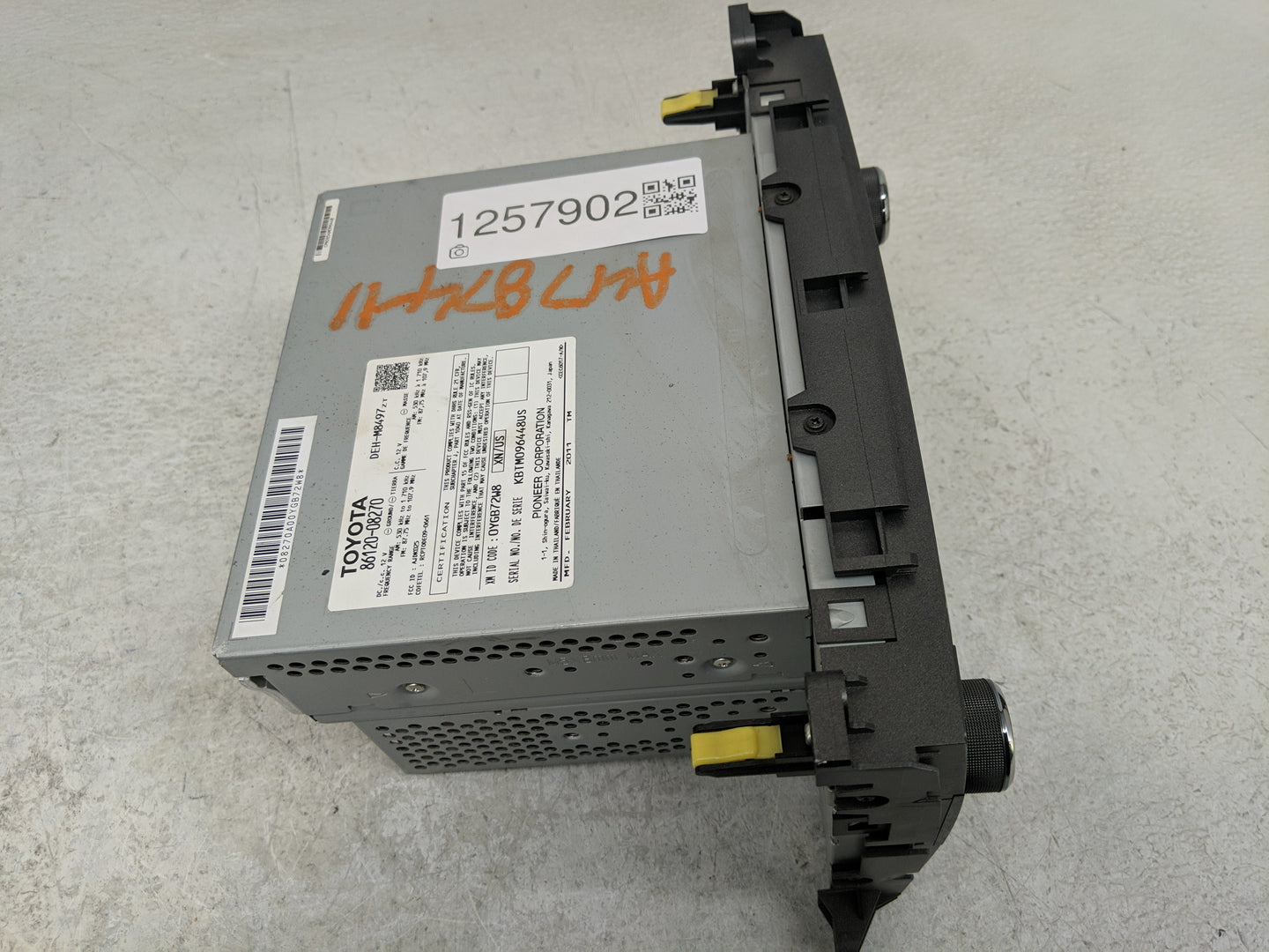 2011-2014 Toyota Sienna Radio AM FM Cd Player Receiver Replacement P/N:86120-08270 Fits Fits 2011 2012 2013 2014 OEM Used Au