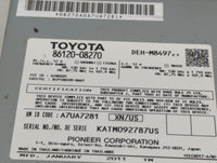 2011-2014 Toyota Sienna Radio AM FM Cd Player Receiver Replacement P/N:86120-08270 Fits Fits 2011 2012 2013 2014 OEM Used Au