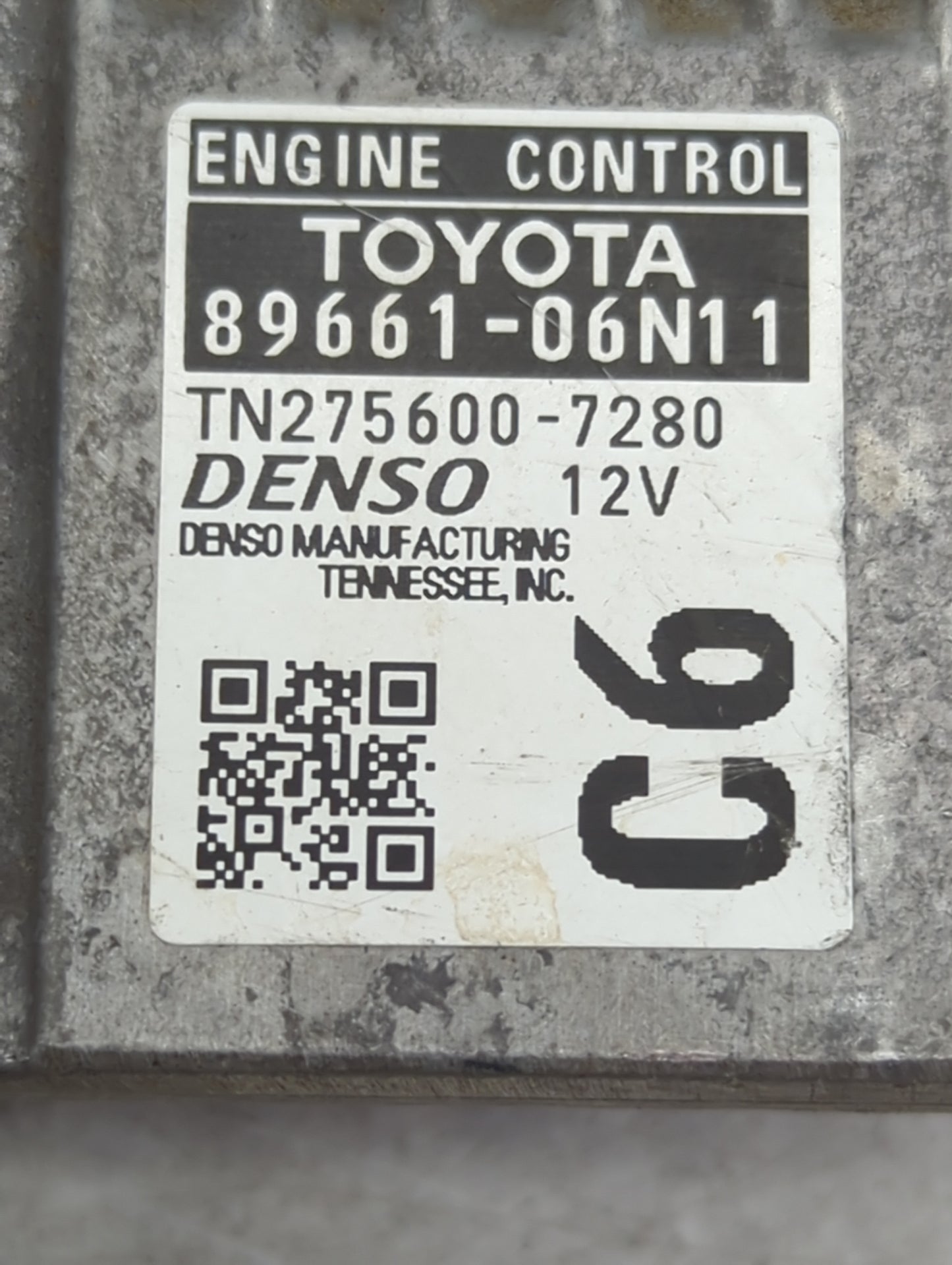 2011 Toyota Sienna PCM Engine Control Computer ECU ECM PCU OEM P/N:89661-06N11 TN275600-7280 Fits OEM Used Auto Parts - Oemu
