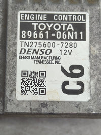 2011 Toyota Sienna PCM Engine Control Computer ECU ECM PCU OEM P/N:89661-06N11 TN275600-7280 Fits OEM Used Auto Parts - Oemu
