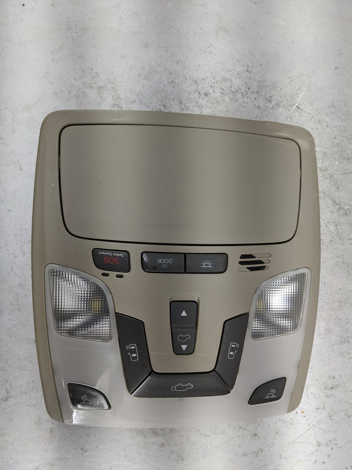 2011-2014 Toyota Sienna Overhead Console W/rear Climate Control Tan - Oemusedautoparts1.com