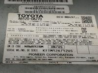 2011-2014 Toyota Sienna Radio AM FM Cd Player Receiver Replacement P/N:86120-08270 DEH-M8497ZT Fits Fits 2011 2012 2013 2014