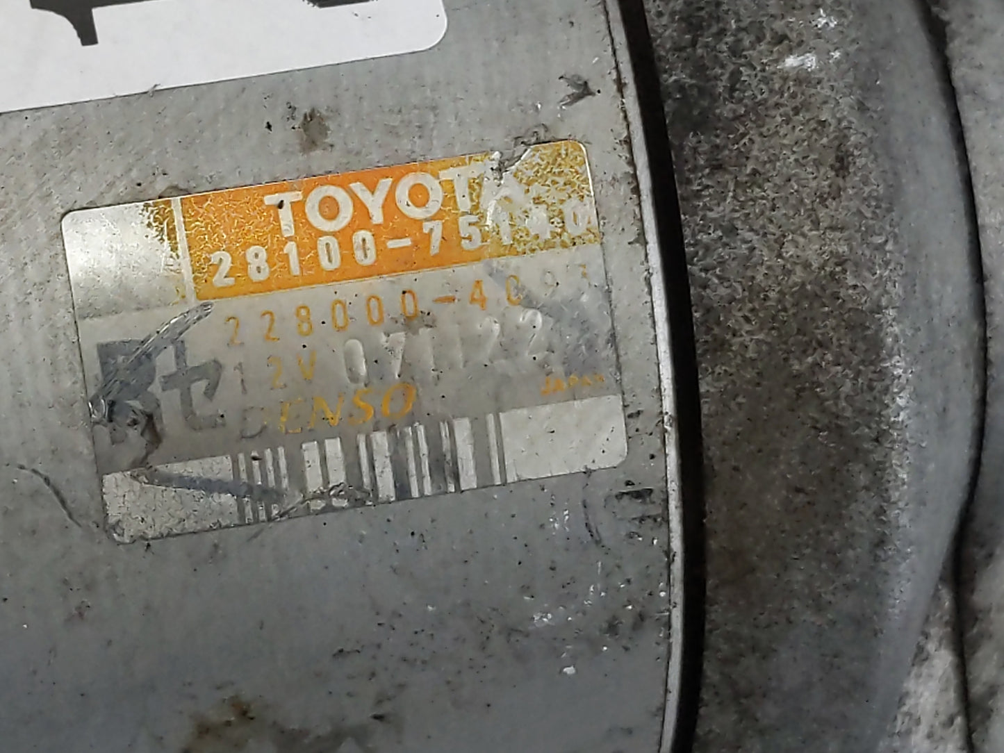 1995-2015 Toyota Tacoma Car Starter Motor Solenoid OEM P/N:28100-75110 Fits OEM Used Auto Parts - Oemusedautoparts1.com
