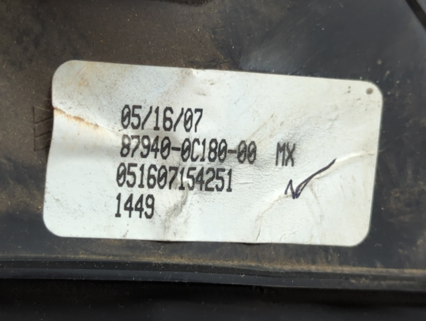 2007-2021 Toyota Tundra Side Mirror Replacement Driver Left View Door Mirror P/N:87940-0C180-00 Fits OEM Used Auto Parts - O