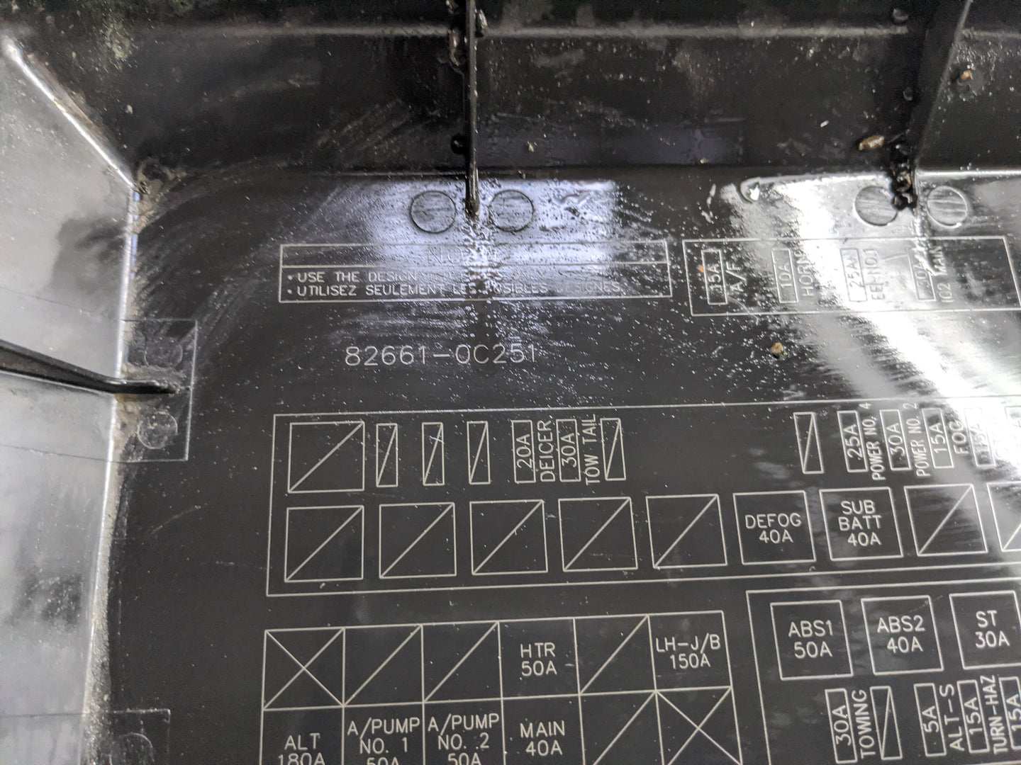 2011 Toyota Tundra Fusebox Fuse Box Panel Relay Module P/N:82661-0C251 Fits OEM Used Auto Parts - Oemusedautoparts1.com