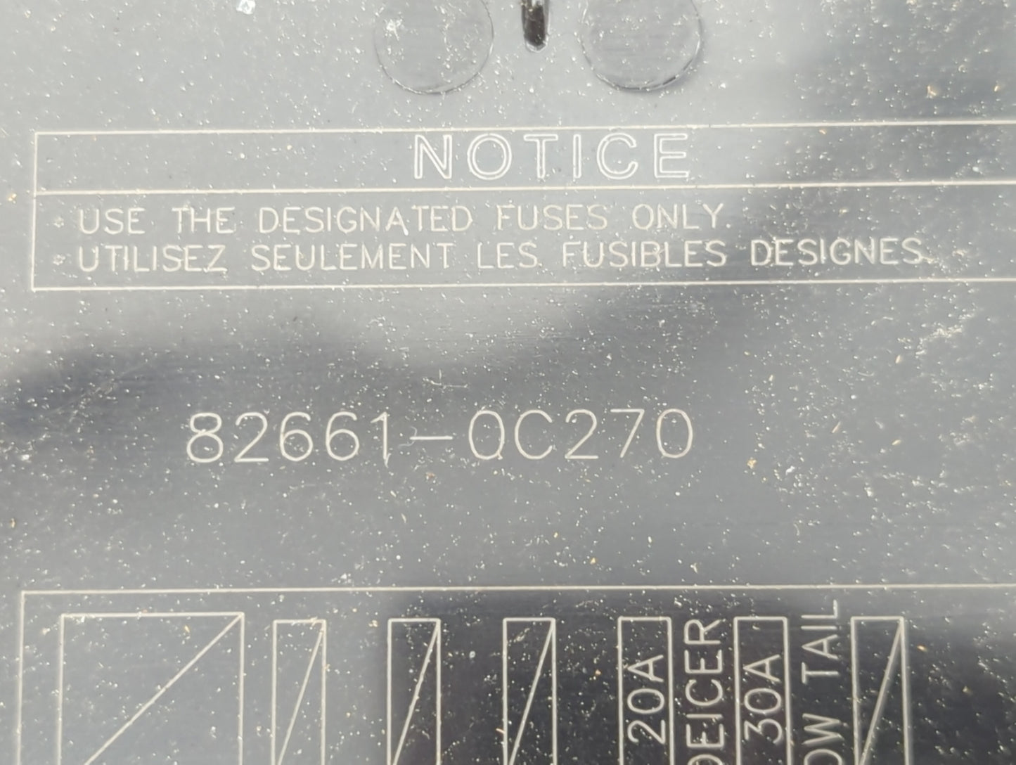 2010-2011 Toyota Tundra Fusebox Fuse Box Panel Relay Module P/N:82661-0C270 Fits Fits 2010 2011 OEM Used Auto Parts - Oemuse