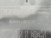 2010-2011 Toyota Tundra Fusebox Fuse Box Panel Relay Module P/N:82661-0C270 Fits Fits 2010 2011 OEM Used Auto Parts - Oemuse