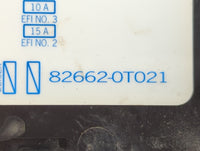 2010-2012 Toyota Venza Fusebox Fuse Box Panel Relay Module P/N:82662-0T021 Fits Fits 2010 2011 2012 OEM Used Auto Parts - Oe