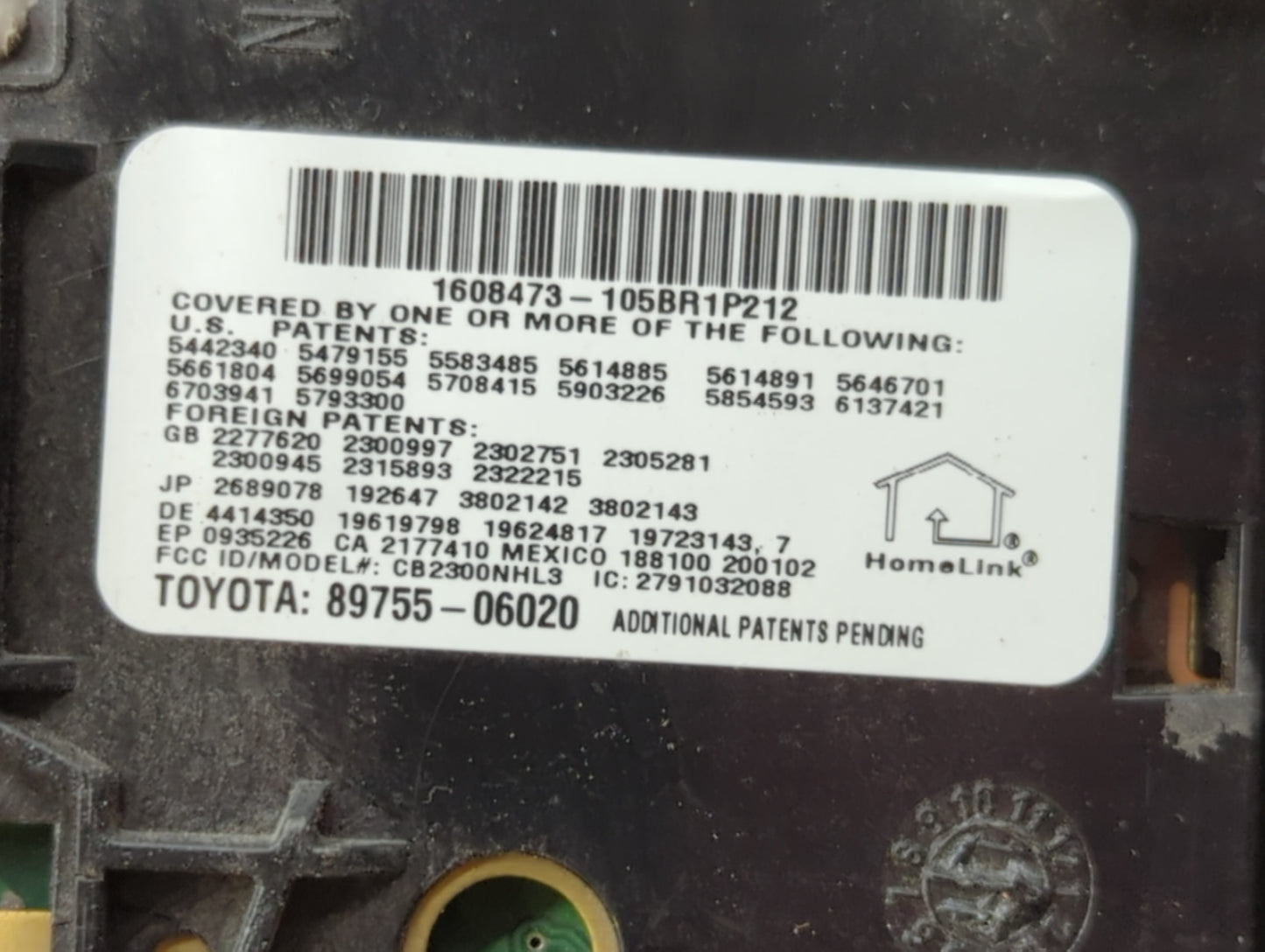 2011 Toyota Venza Overhead Roof Console - Oemusedautoparts1.com