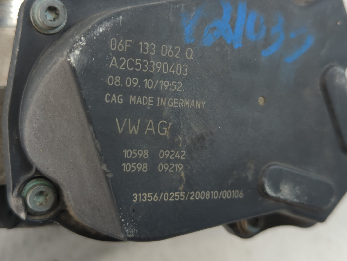 2009-2017 Volkswagen Cc Throttle Body P/N:06F 133 062 Q Fits OEM Used Auto Parts - Oemusedautoparts1.com