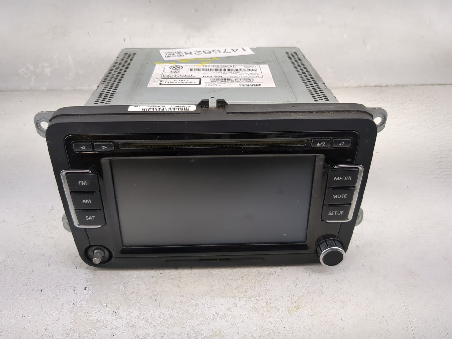 2009-2013 Volkswagen Cc Radio AM FM Cd Player Receiver Replacement P/N:1K0035180AC 28252074 Fits OEM Used Auto Parts - Oemus