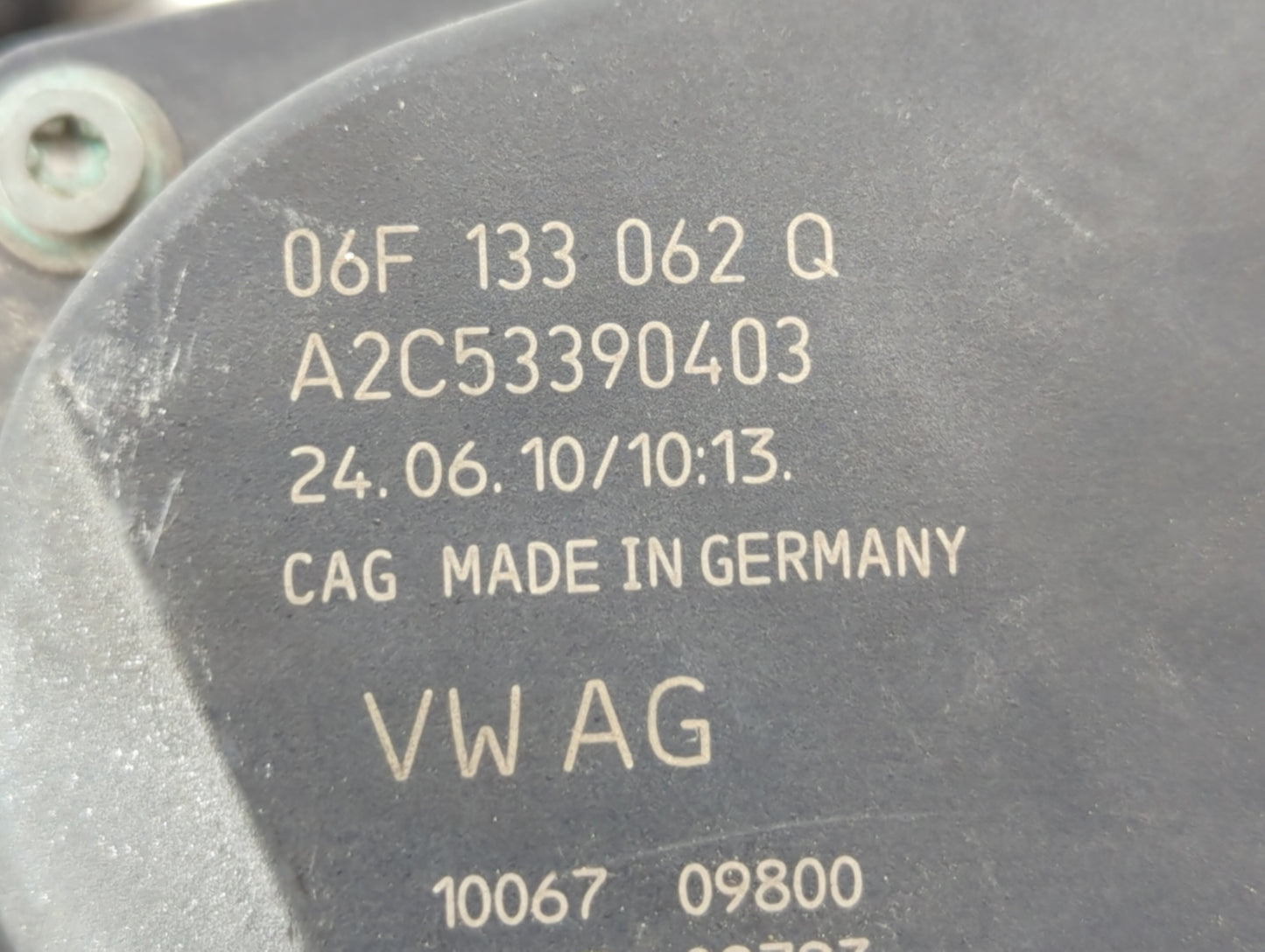 2009-2017 Volkswagen Cc Throttle Body P/N:06F 133 062 Q Fits OEM Used Auto Parts - Oemusedautoparts1.com