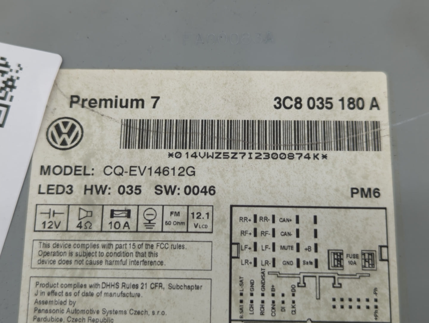 Volkswagen Cc Am Fm Cd Player Radio Receiver - Oemusedautoparts1.com