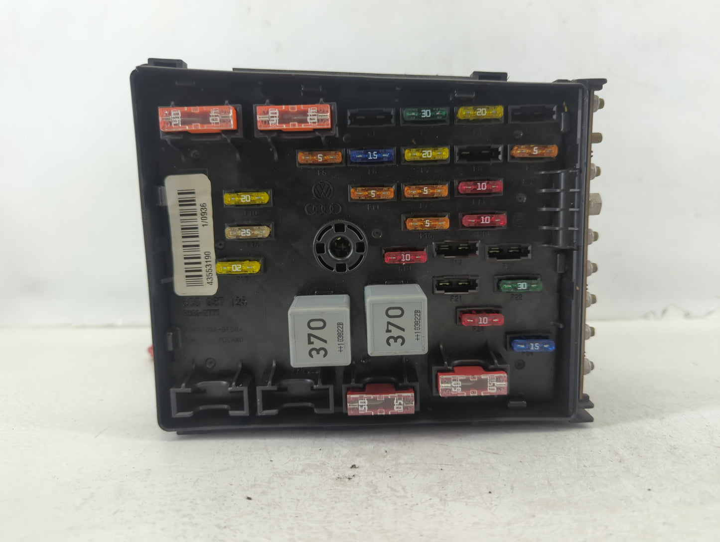 2009-2012 Volkswagen Cc Fusebox Fuse Box Panel Relay Module P/N:6359-2777 3C0 937 125 Fits Fits 2009 2010 2011 2012 OEM Used
